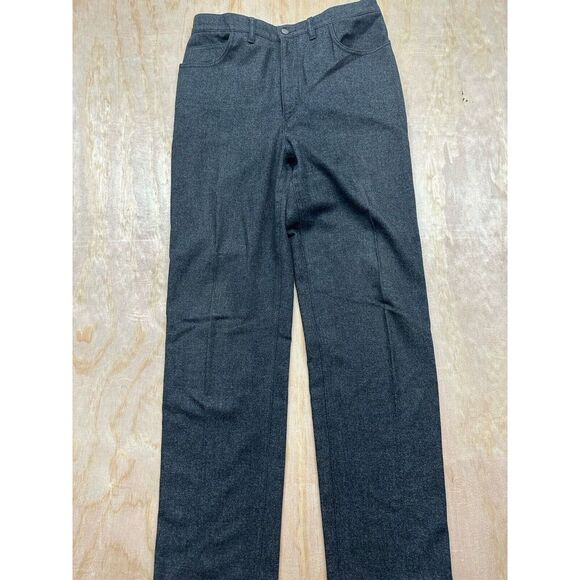 Bogner Vintage Women’s Virgin Wool Pants Trousers Gray 14 Long Wide Leg Pockets - Picture 1 of 6